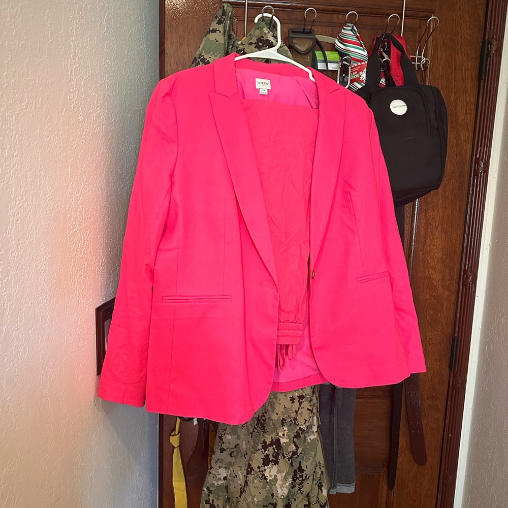 Hot pink Jcrew suit